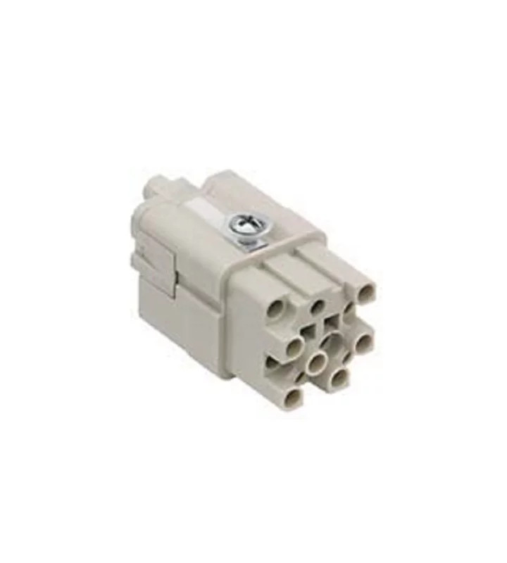 female insert, size 21.21, 12p+PE, crimp, 10A, 400V