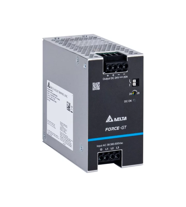 Power supply, 2,3Ph, 480W, DIN Rail, AC/DC, 24 Vdc, 20 A