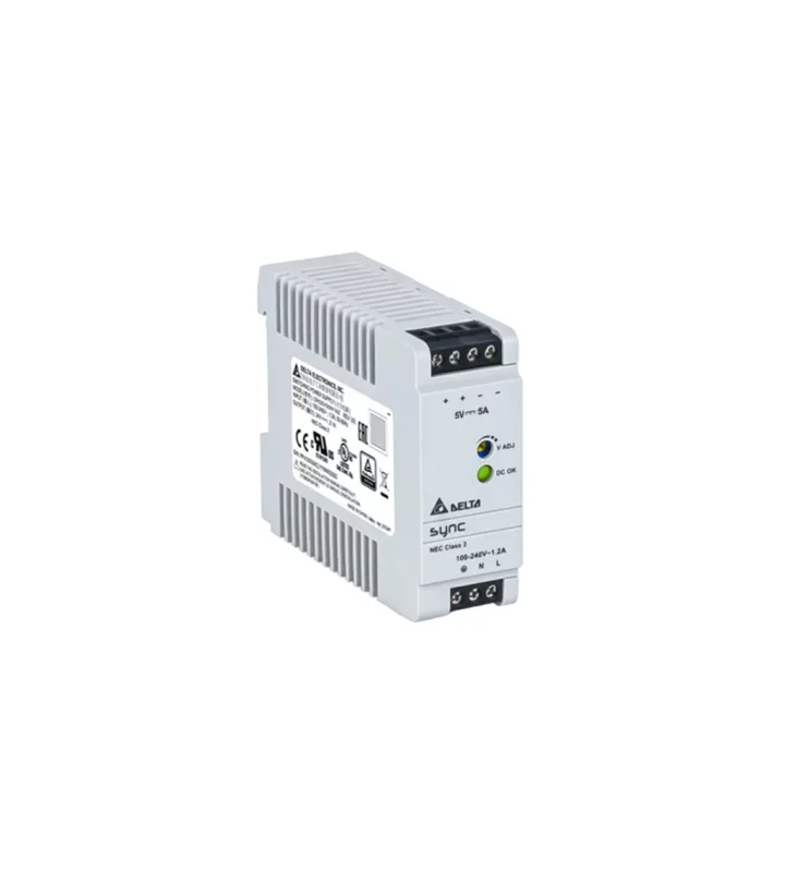Power supply, 1Ph, 25W, DIN Rail, AC/DC, 5 Vdc, 5 A