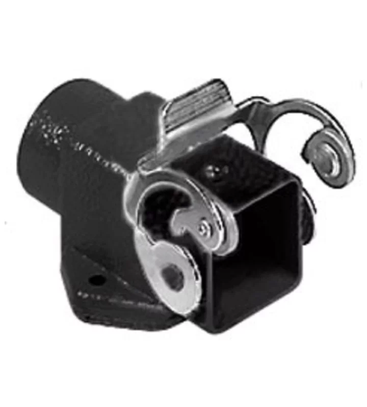 bulkhead mounting housing, angled, size 21.21, W-type zinc, 1 lever stainless steel, 1xM20 side