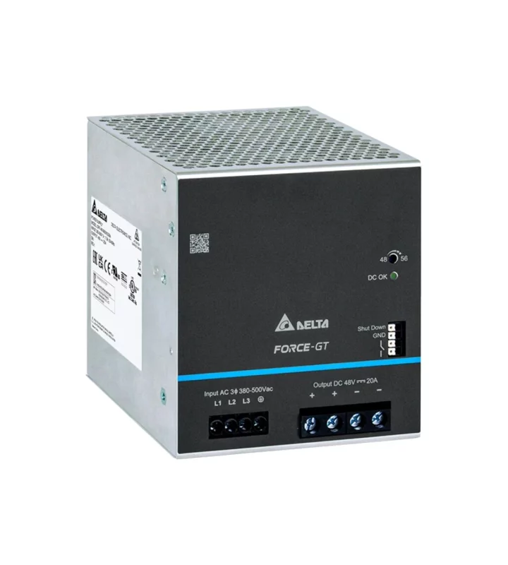Power supply, 2,3Ph, 960W, DIN Rail, AC/DC, 48 Vdc, 20 A