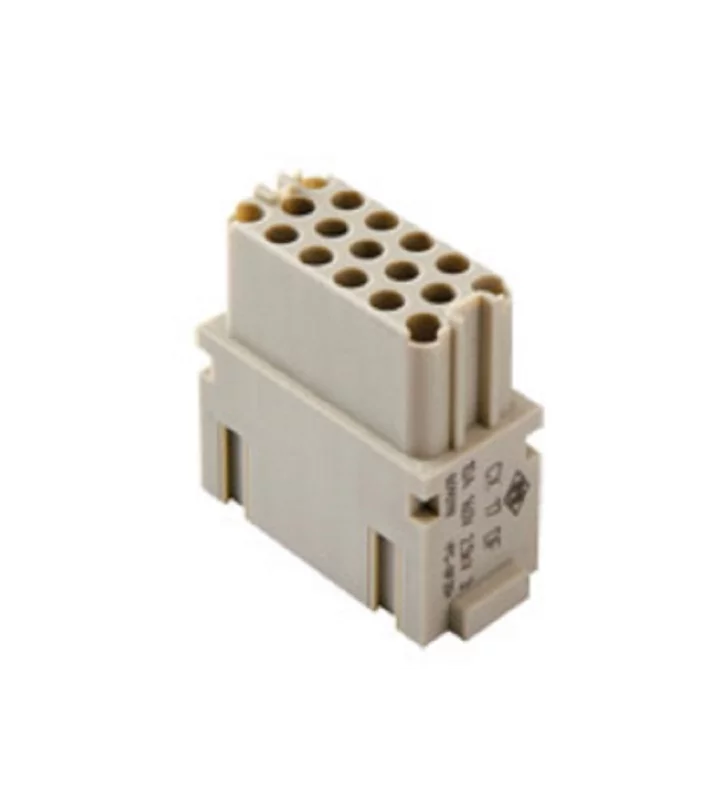 female insert, MIXO, 1MU, 17p, crimp, 10A, 160V