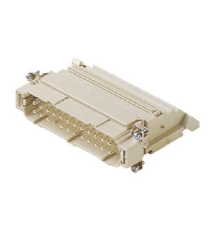 male insert, size 104.27, 24p+PE, silver, spring, 16A, 500V, right
