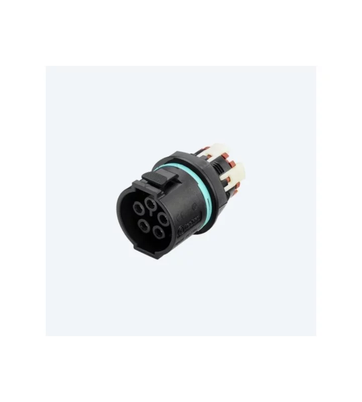 Mini socket connector panel-mounted, screwless