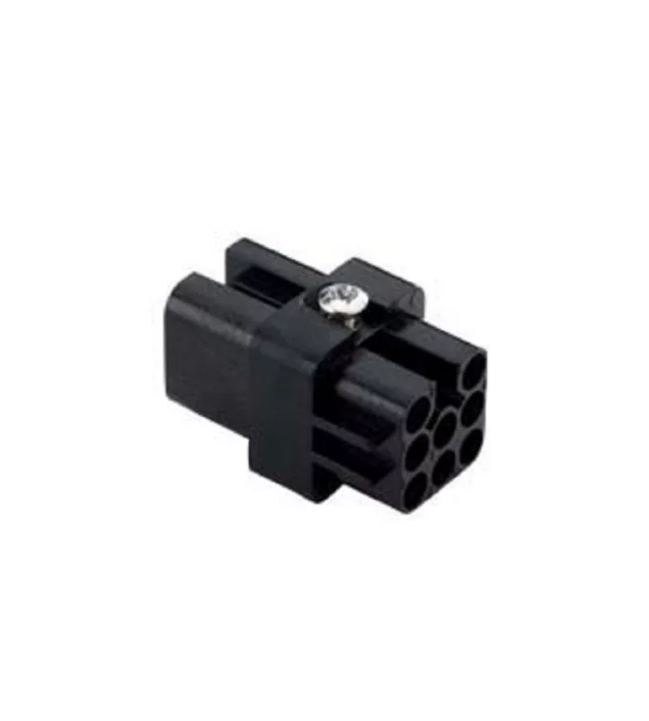 female insert, size 21.21, 7p+PE, crimp, 10A, 250V, black