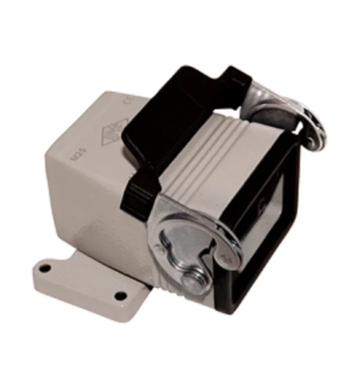 surface mounting housing, angled, size 44.27, C-TYPE alu, 1 lever, 1xM25 top, wall mounting