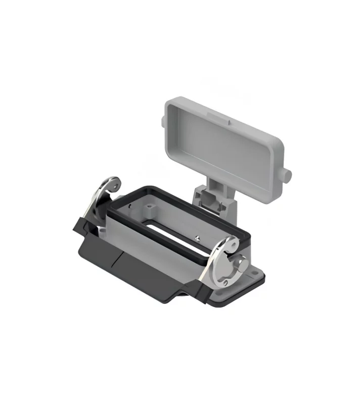 bulkhead mounting housing, size 77.27, C-TYPE alu, 1 lever, cover metal