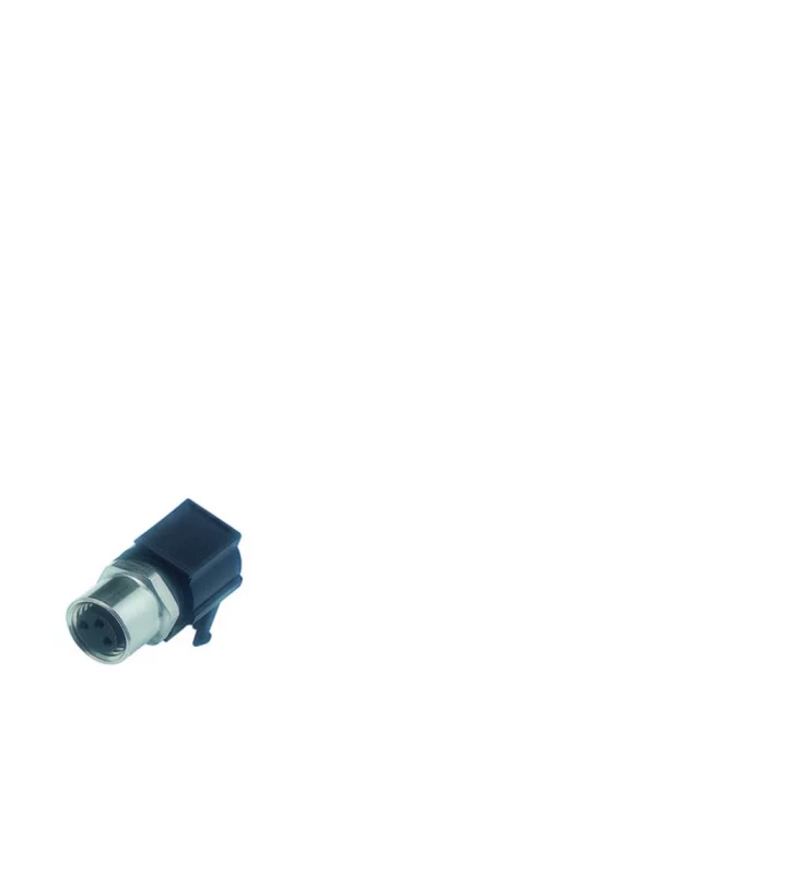 Female angled panel mount connector