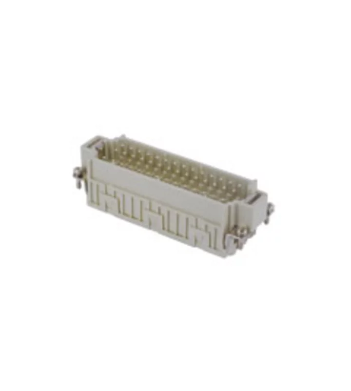 male insert, size 104.27, 42p+PE, silver, spring, 10A, 400V