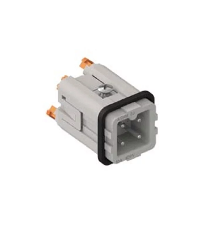 male insert, size 21.21, 3p+PE, silver, SQUICH, 10A, 400V
