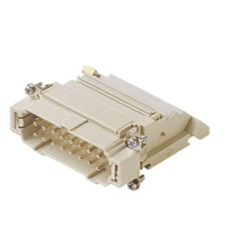 male insert, size 77.27, 16p+PE, silver, screw, 16A, 400V, left