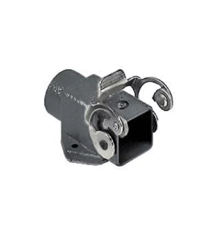 bulkhead mounting housing, angled, size 21.21, E-Xtreme alu, 1 lever stainless steel, 1xM20 side