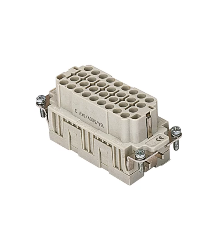 female insert, 32p+PE, crimp, 16A, 500V, for size 77.62 no.33-64