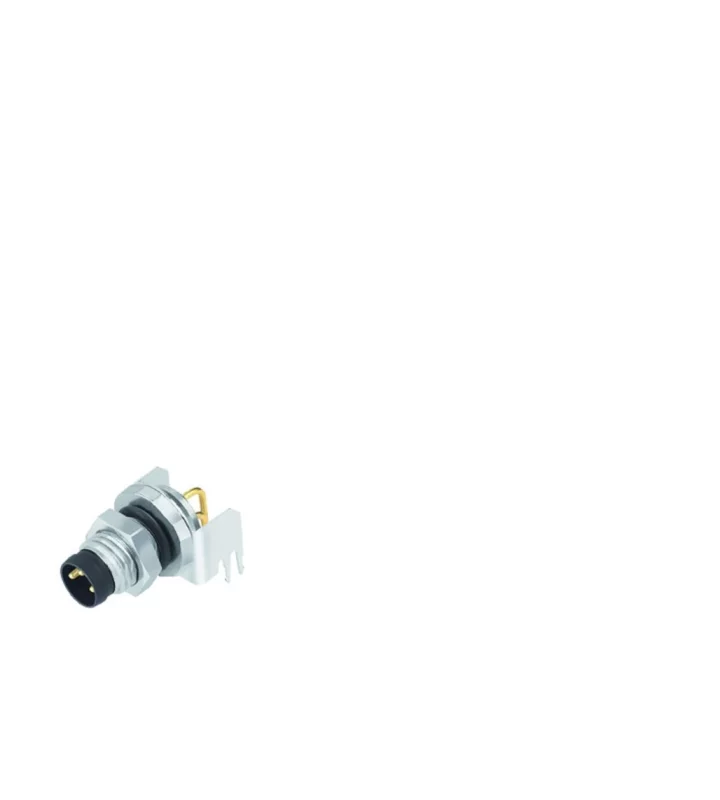 Male angled panel mount connector