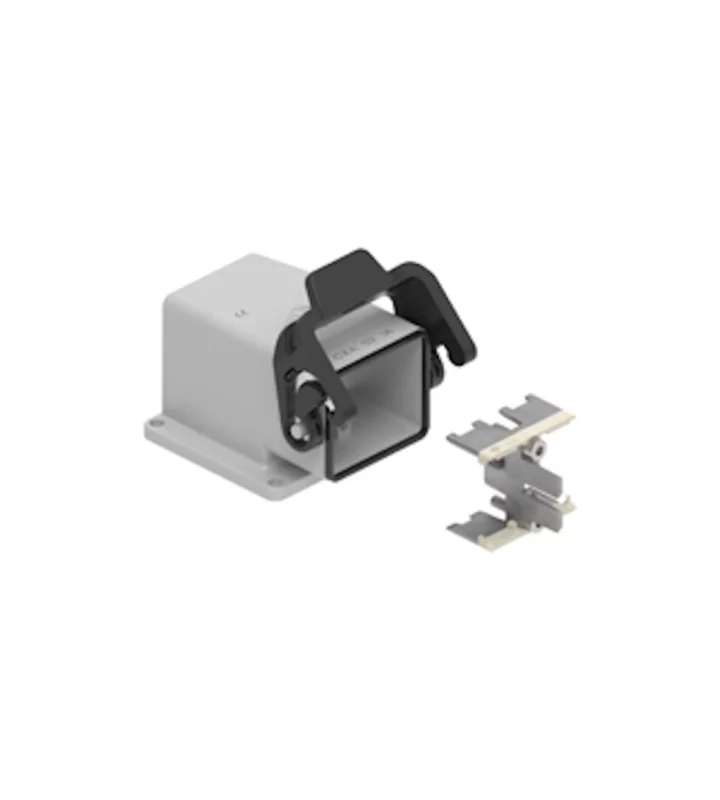 bulkhead mounting housing, angled, 2 modules, MIXO TWO zinc,  1 lever