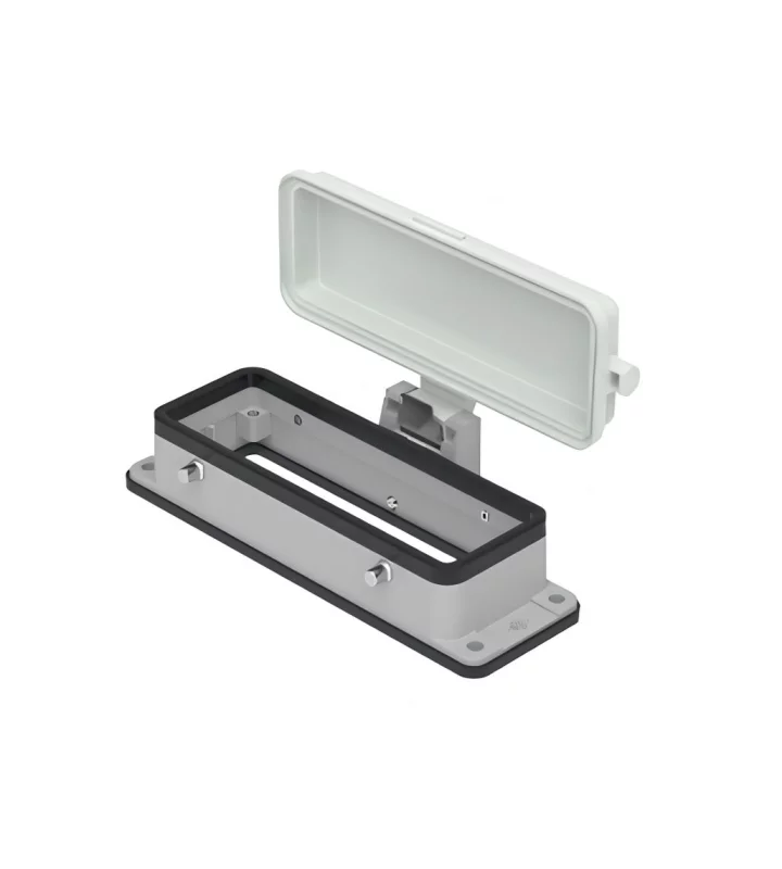 bulkhead mounting housing, size 104.27, C-TYPE alu, 4 pegs, cover plastic