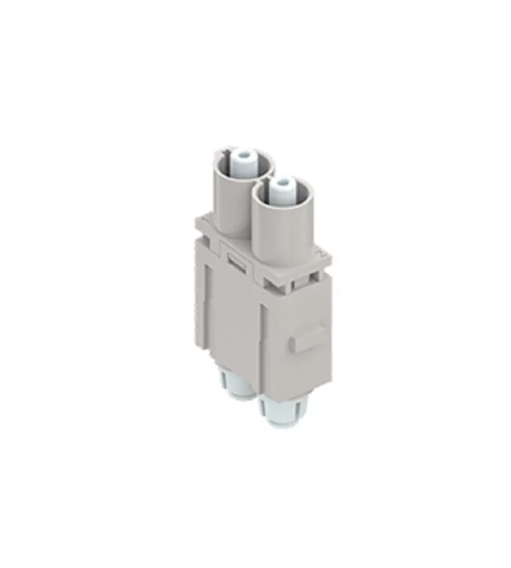 female insert, MIXO, 1MU, 2p, teflon, crimp, 16A, 2500V