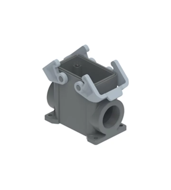surface mounting housing, high, size 57.27, T-TYPE plastic, 2 levers, 2xM25 side, PE-jumper