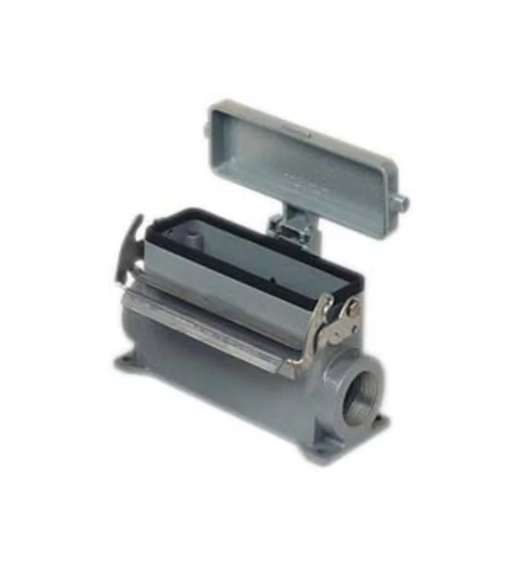 surface mounting housing, high, size 57.27, V-TYPE alu, 1 lever, 1xM32 side, cover metal