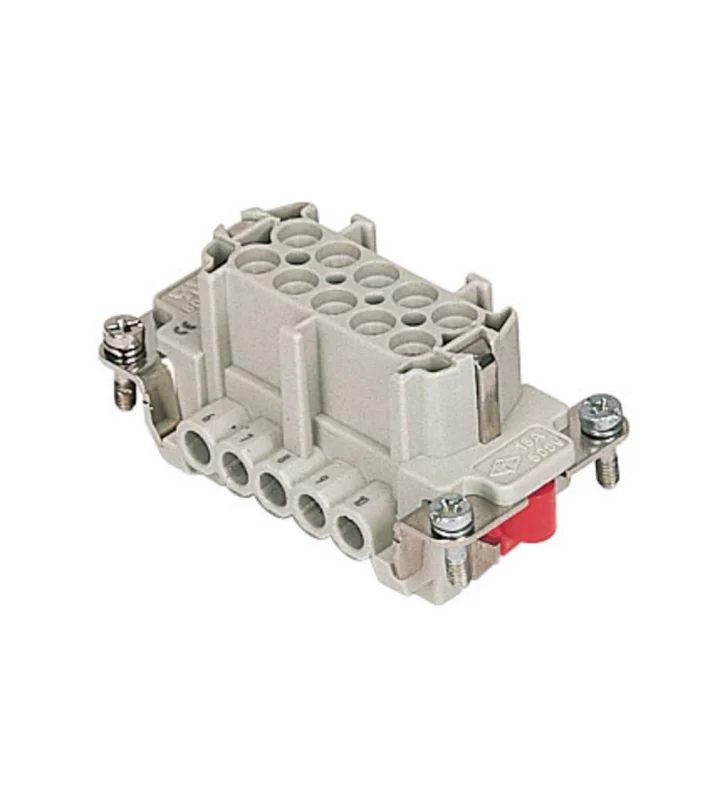 female insert, size 57.27, 3+2p+PE, screw, 16A, 830V