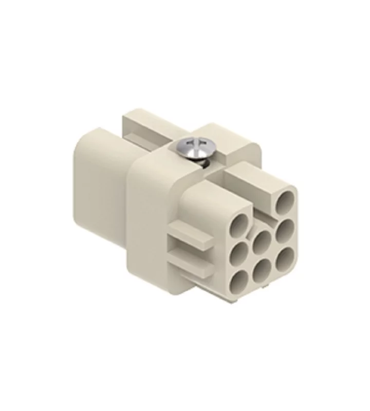 female insert, size 21.21, 7p+PE, crimp, 10A, 250V