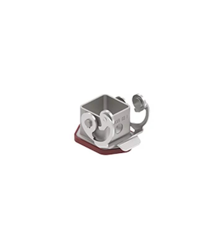 bulkhead mounting housing, size 21.21, 180°C zinc, 1 lever stainless steel