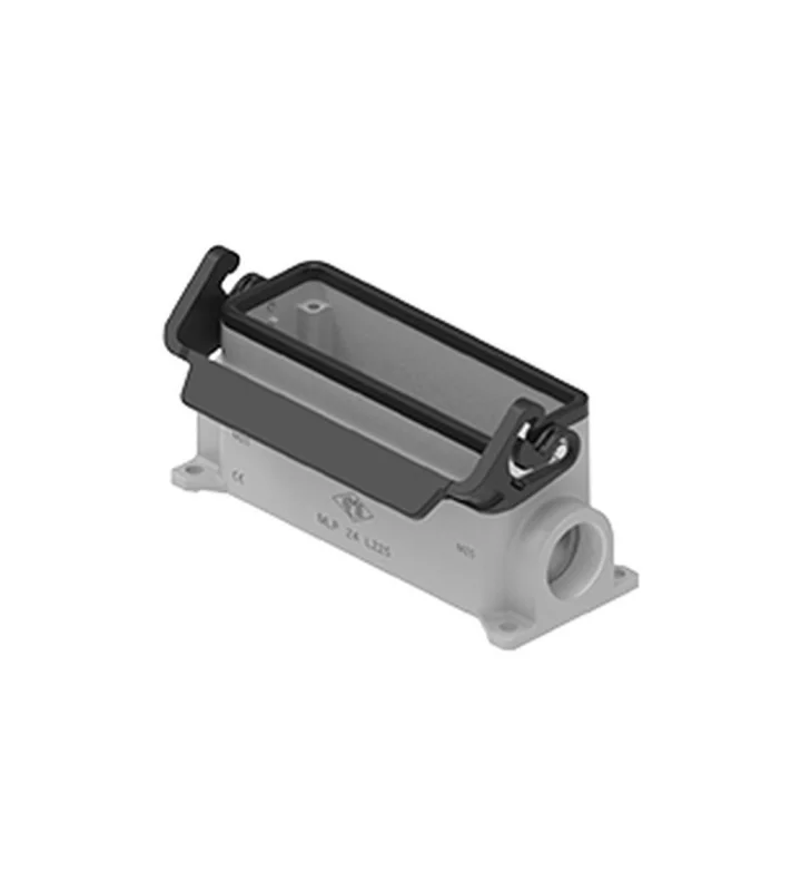 surface mounting housing, size 104.27, IL-BRID stainless steel, 1 lever, 2xM25 side