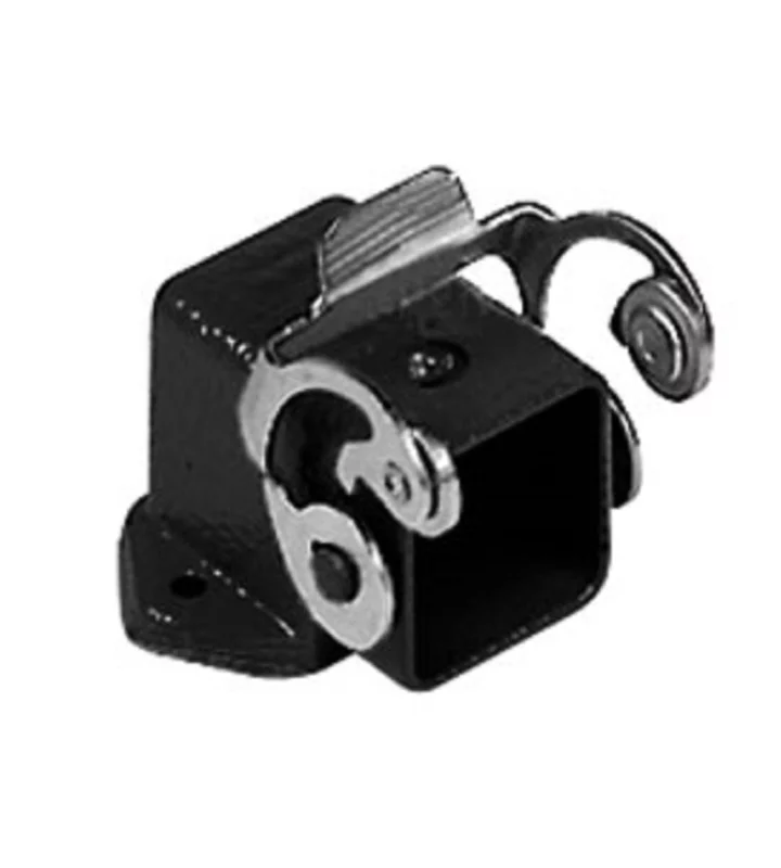 bulkhead mounting housing, angled, size 21.21, W-type zinc, 1 lever stainless steel