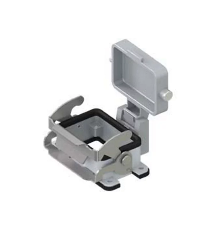 bulkhead mounting housing, size 44.27, V-TYPE alu, 1 lever, cover metal