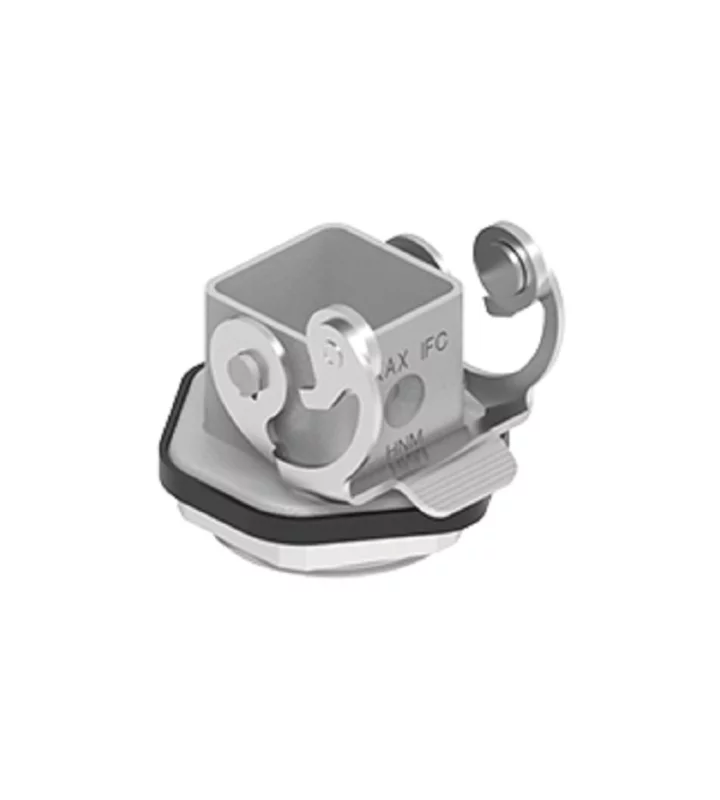 bulkhead mounting housing, size 21.21, HNM alu, 1 lever stainless steel, 1xM32 external, profiled gask.