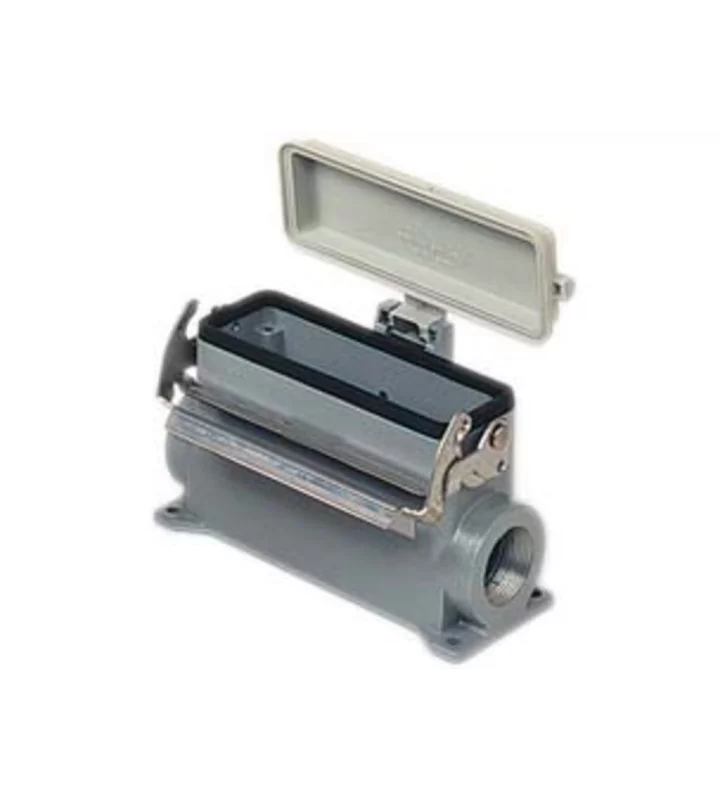 surface mounting housing, high, size 104.27, V-TYPE alu, 1 lever, 2xM40 side, cover metal