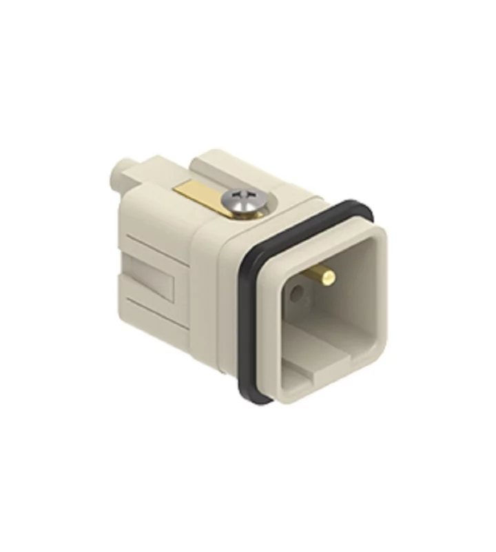 male insert, size 21.21, 5p+PE, crimp, 16A, 230/400V, HNM