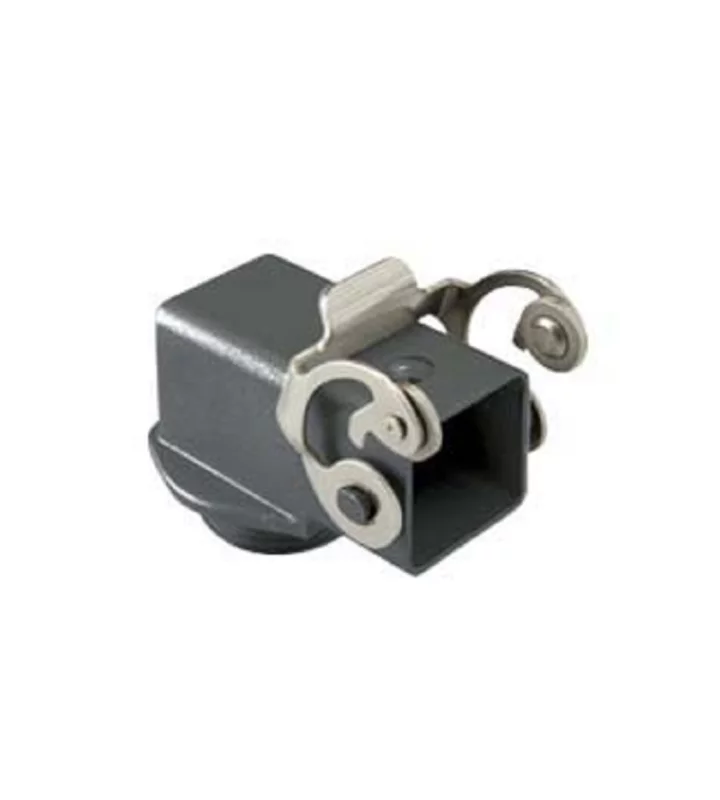 bulkhead mounting housing, angled, size 21.21, E-Xtreme alu, 1 lever stainless steel, 1xM25 external