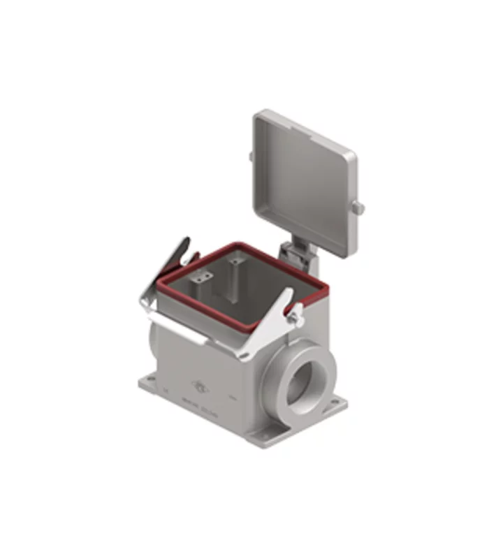 surface mounting housing, size 77.62, 180 °C alu, 1 lever, 1xM40 side