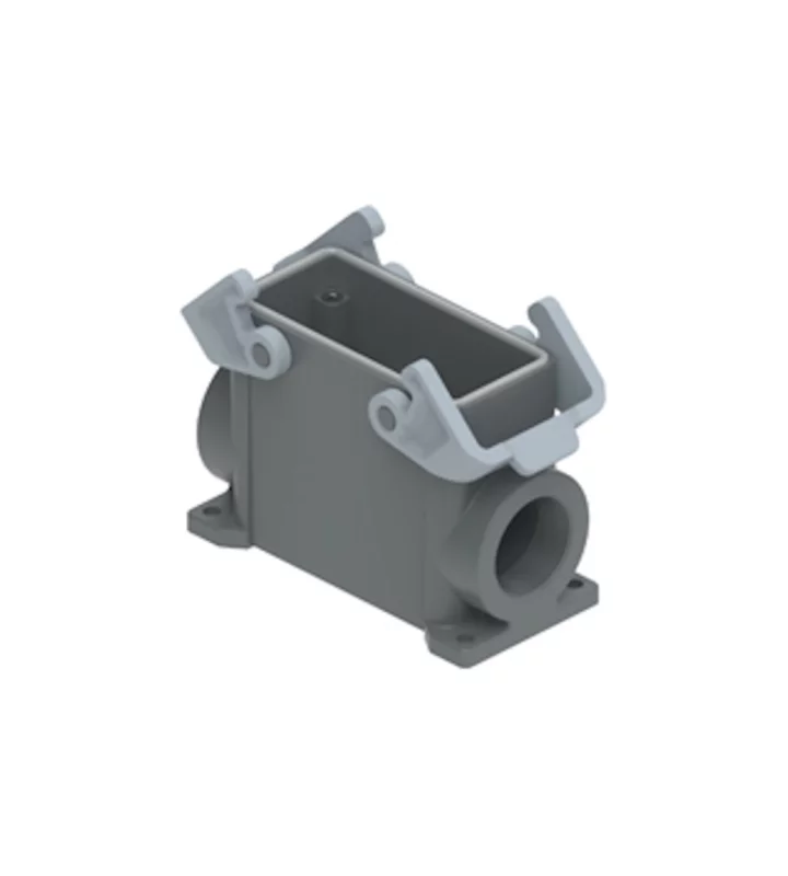 surface mounting housing, high, size 77.27, T-TYPE W plastic, 2 levers, 1xM32 side
