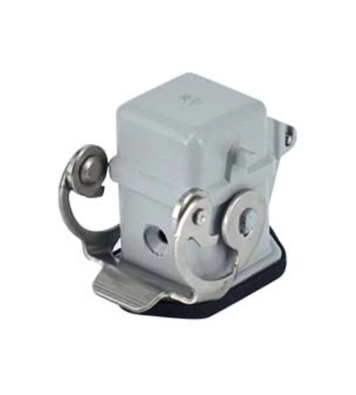 bulkhead mounting housing, size 21.21, CKA zinc, 1 lever stainless steel, spring cover, for female inserts