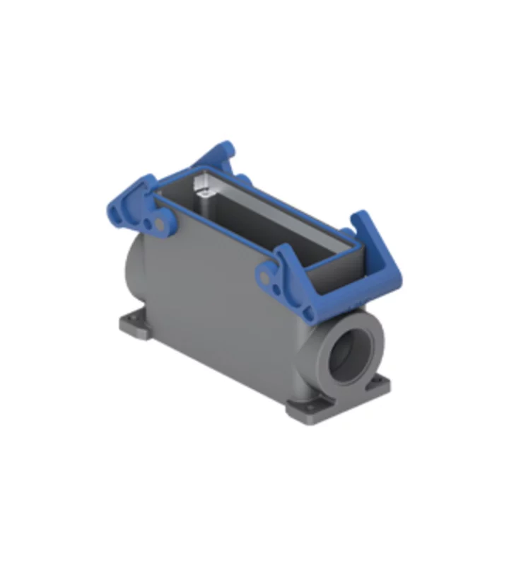 surface mounting housing, high, size 104.27, T-TYPE C plastic, 2 levers, 1xM40 side, PE-jumper