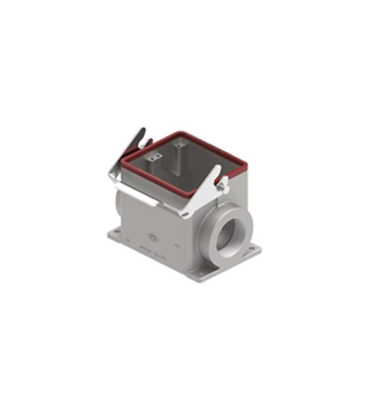 surface mounting housing, size 77.62, 180 °C alu, 1 lever, 1xM40 side