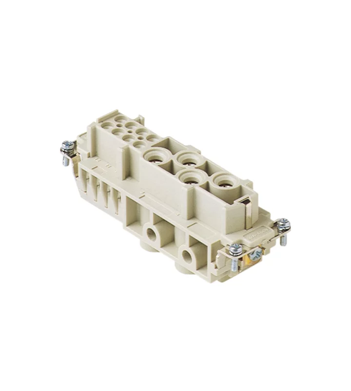 female insert, size 104.27, 4+8p+PE, screw, 80+16A, 400+230/400V, no plate