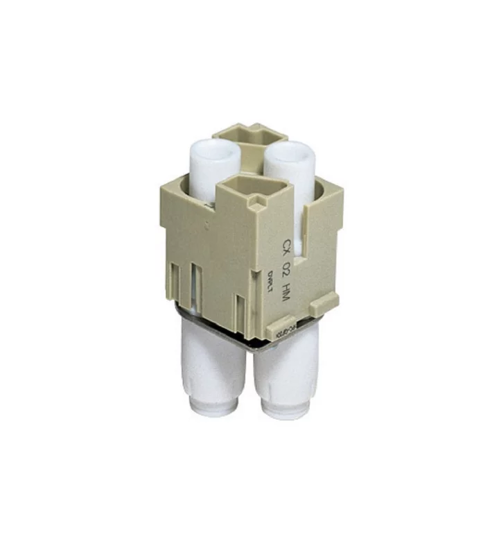 male insert, MIXO, 2MU, 2p, crimp, 16A, 2900/5000V