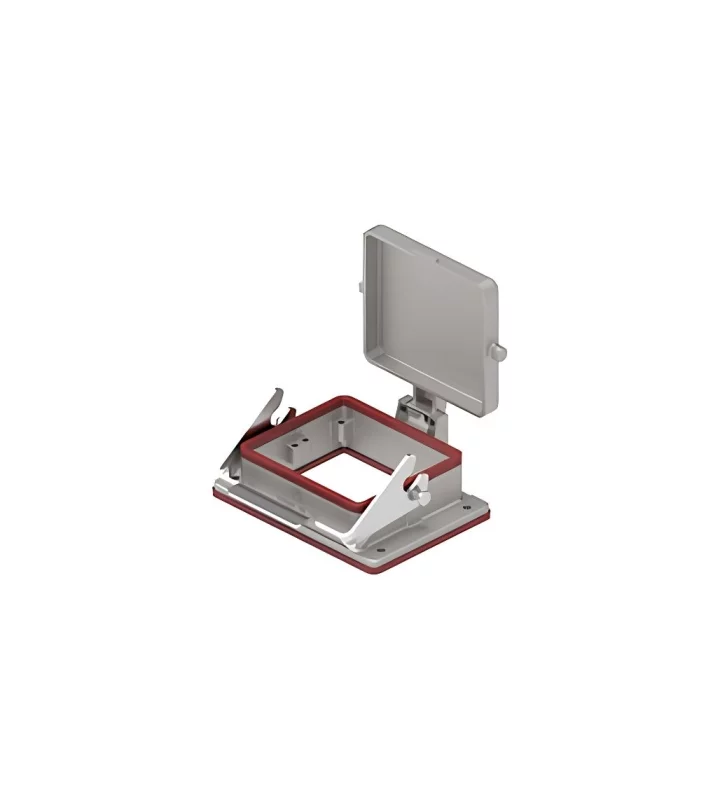 bulkhead mounting housing, size 77.62, 180 °C alu, 1 lever