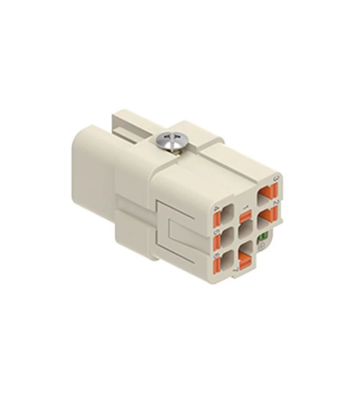 female insert, size 21.21, 7+PE, AXYR® push-in connection, 10A, 250V