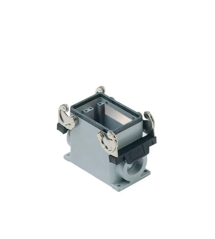 surface mounting housing, size 66.40, C-TYPE alu, 2 levers, 2xPG21 side