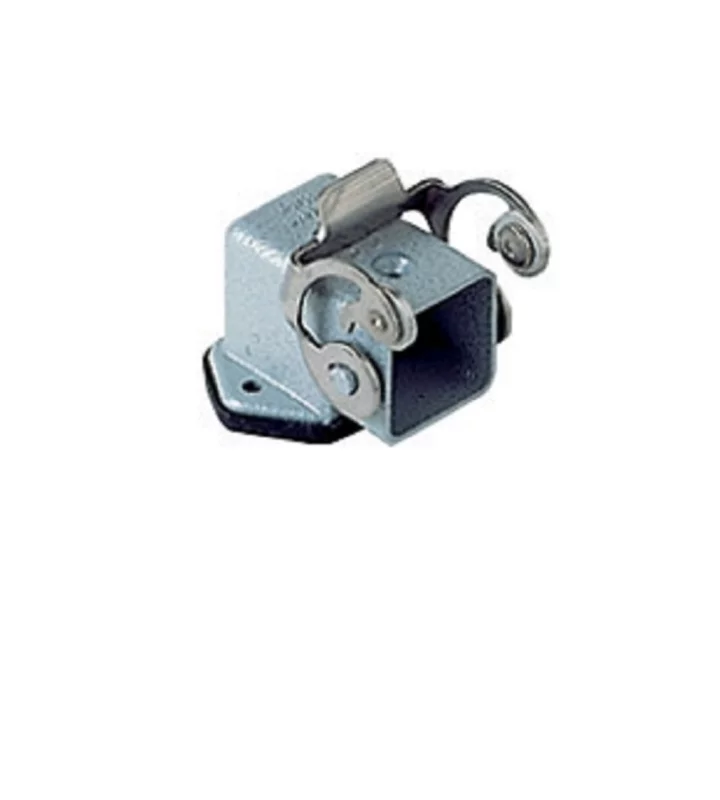 bulkhead mounting housing, angled, size 21.21, CKA zinc, 1 lever stainless steel