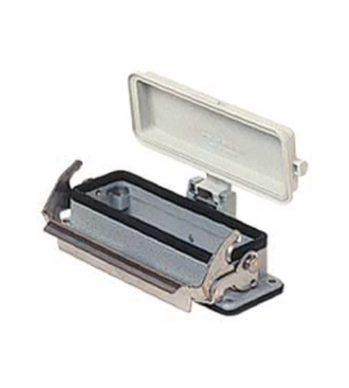 bulkhead mounting housing, size 44.27, V-TYPE alu, 1 lever, cover plastic