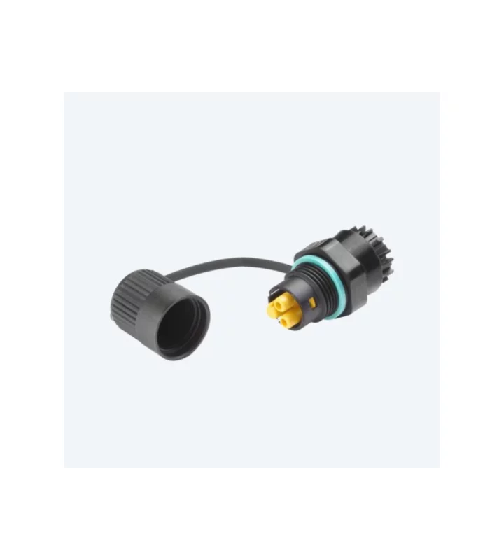 Mini socket connector panel-mounted