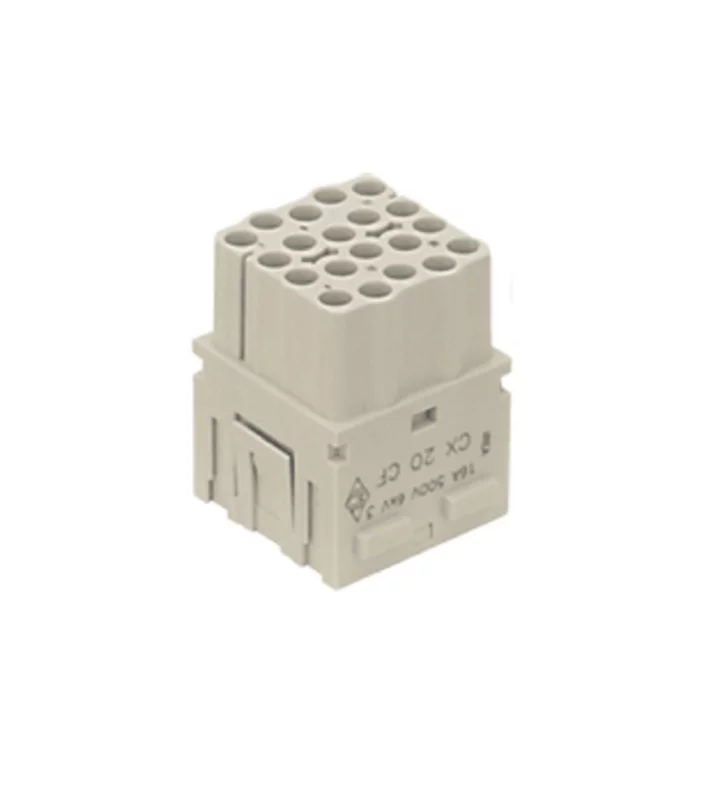 female insert, MIXO, 2MU, 20p, crimp, 16A, 500V
