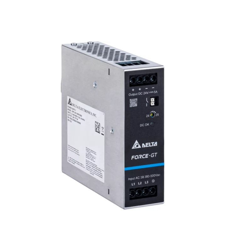 Power supply, 2,3Ph, 120W, DIN Rail, AC/DC, 24 Vdc, 5 A