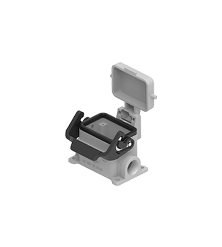 surface mounting housing, size 44.27, IL-BRID stainless steel, 1 lever, 2xM20 side