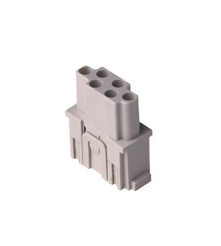 female insert, MIXO, 1MU, 6p, crimp, 16A, 500V